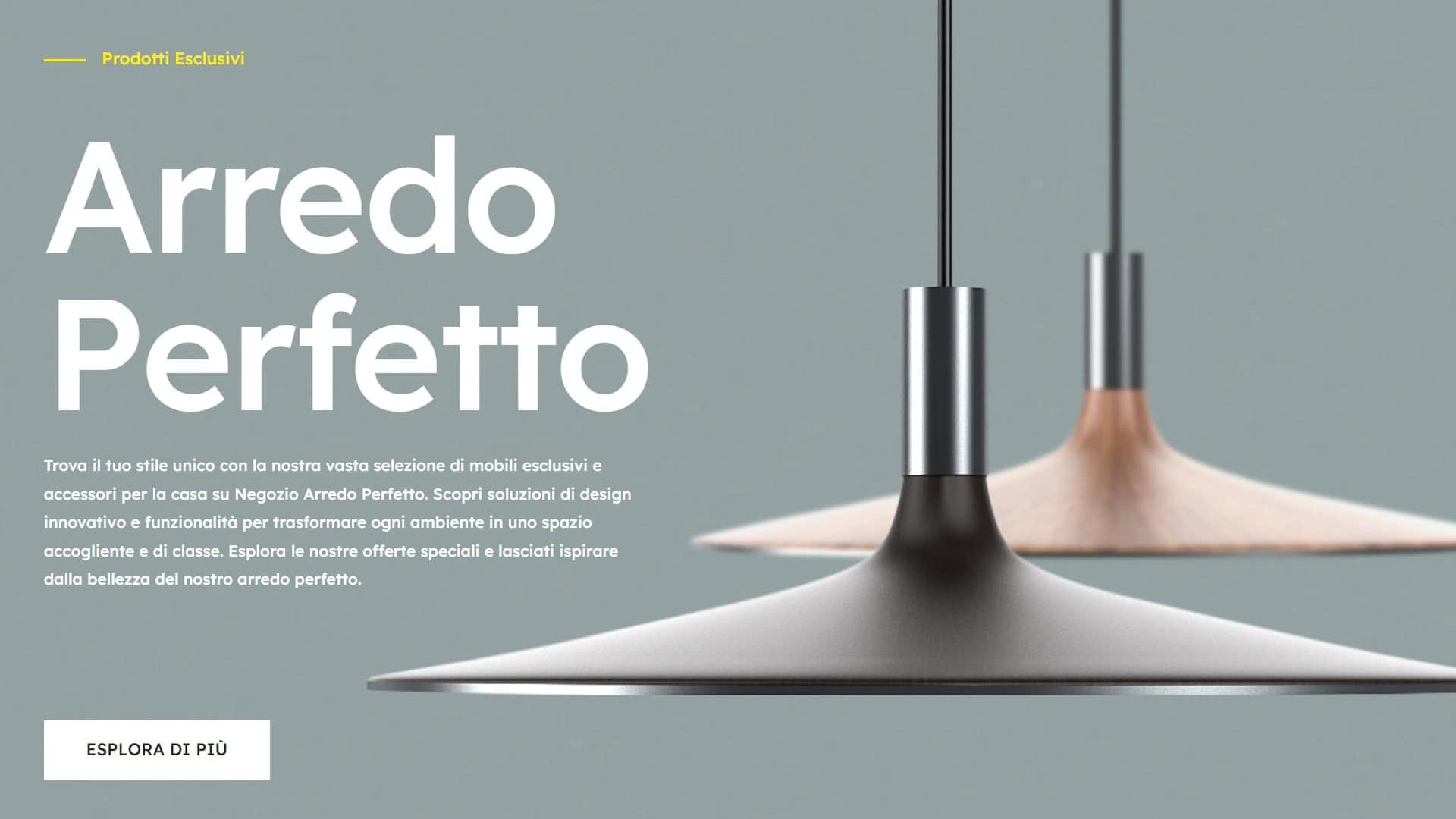 sito web professionale per e-commerce arredamenti realizzato in WordPress