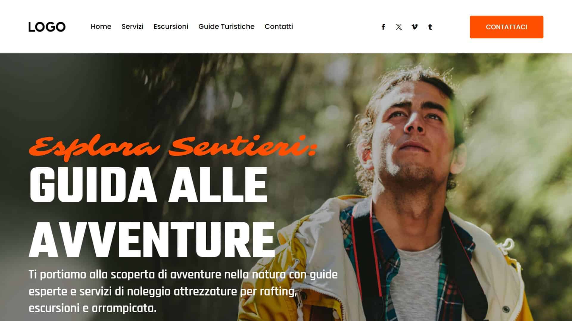 sito web professionale per guida escursioni realizzato in WordPress