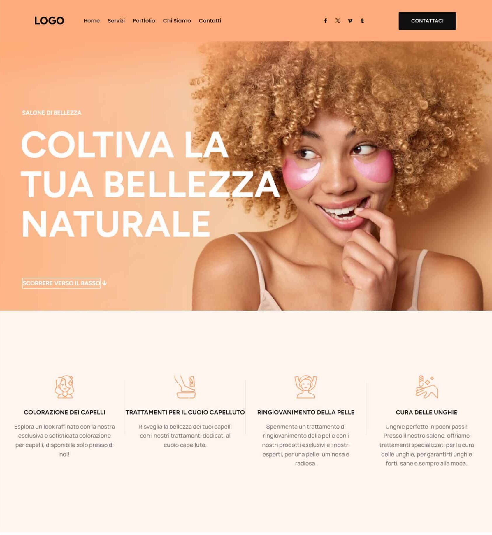 immagine sito web ecommerce cosmetici Anteprima grafica di un progetto di realizzazione siti web professionale
