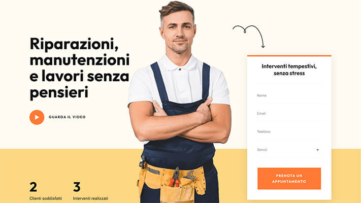 sito web professionale per impresa servizi realizzato in WordPress